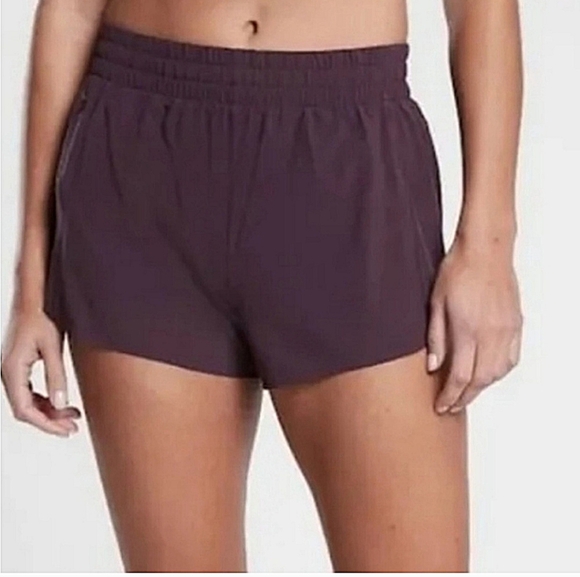 ATHLETA 3" Hustle Athletic Shorts in Deep Plum 1X - Picture 2 of 11